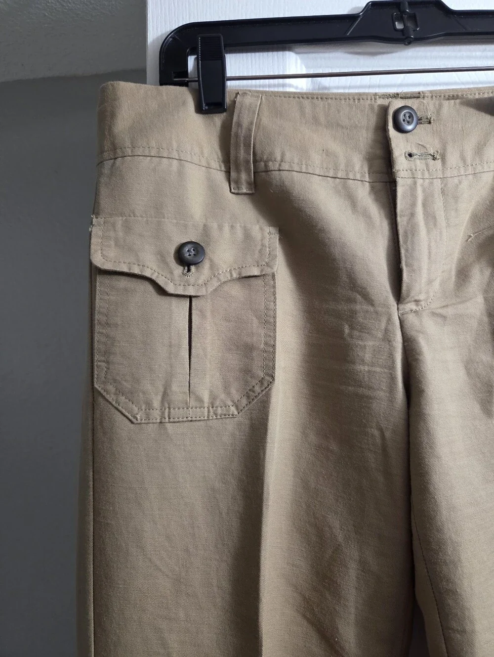 Women's Classic Beige Straight-Leg Pants